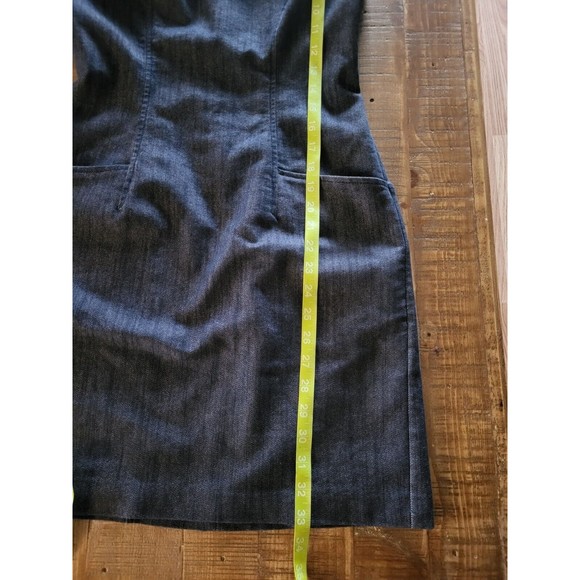 Jessica Simpson Size 4 Denim Blue Dress Eyelet Bodycon Stretch Knee Length - Picture 6 of 8